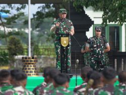 Pangdam V/Brw Periksa Kesiapan Satgas Gulbencal Yonzipur 5/ABW untuk Aceh Tengah