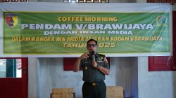 Kapendam V/Brawijaya Pimpin Coffee Morning Perkuat Sinergi TNI dan Insan Media di Surabaya