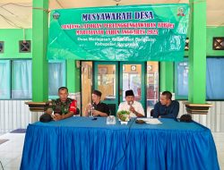 Babinsa Koramil Kota Hadiri Musdes LPJ APBDes 2025 di Martajesah