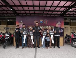 Gratis, Polres Kediri Kota Temukan dan Kembalikan Motor Hilang kepada Pemiliknya
