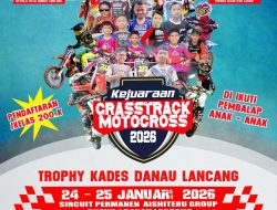 Kejuaraan Grasstrack Motocross 2026 Danau Lancang Siap Menggelegar, Lahirkan Bibit Crosser Muda Riau