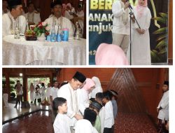 Hangatnya Ramadan, Polres Nganjuk Buka Bersama Yatim Piatu di Pendopo Andaru