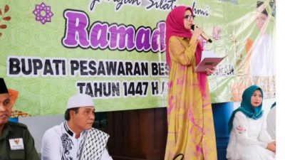 Bupati Pesawaran Hj. Nanda Indira B, S.E., M.M., Gelar Safari Ramadhan Di kecamatan Way Khulau