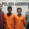 Rusak Gembok Pagar 2 orang Pelaku Curanmor Berhasil di Amankan Unit Reskrim Polsek Asemrowo.