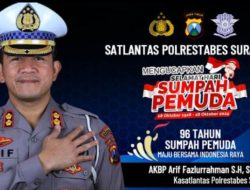 Hari Sumpah Pemuda ke- 96, Ini Pesan Kasatlantas Polrestabes Surabaya AKBP Arif Fazlurrahman