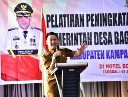 Buka Peningkatan Pj Kepala Desa, Pj Bupati Kampar Tegaskan Netralitas Para ASN ini selalu mendukung Kondusifitas Pilkada Yang Tertib dan Aman.