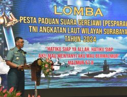 Lomba Pesparawi Gabungan Kotama TNI AL Wilayah Surabaya Tingkatkan Kualitas Mental Spiritual