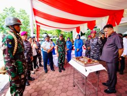 Dankodiklatal Hadiri Upacara Penjemputan dan Kirab Siswa Dikmata Satdik-4 Manado