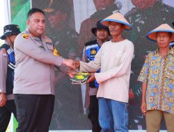 Dukung Ketahanan Pangan Kapolres Pelabuhan Tanjung Perak Pimpin Penanaman Jagung di Tambak Wedi Surabaya