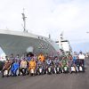 Dansatdik-3 Hadiri Penyambutan KRI Balongan-908 di Dermaga Lantamal XIV Sorong