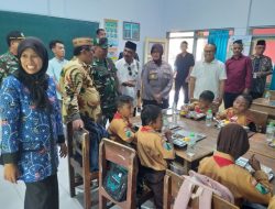 Kodim Bangkalan Bersama Ponpes Al -Anwar Sosialisasi Dan Uji Coba Makan Bergizi Gratis Di SDN Patereman 01