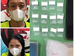 Pasutri Asal Sidotopo Ditangkap Saat Edarkan Sabu Puluhan Paket Diamankan