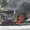 Diduga Kosleting di Bagian Tangki Modifikasi, Mobil Avanza Terbakar di SPBU Kuok 