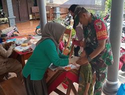 Tingkatkan Kesadaran Tentang Stunting, Babinsa Pojok Aktif Dampingi Posyandu LP (Layanan Primer)