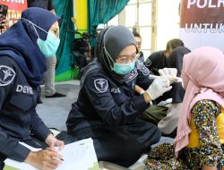 Polres Pelabuhan Tanjung Perak Gelar Bakti Kesehatan untuk Anak Yatim Piatu di Panti Asuhan Rumah Harapan.