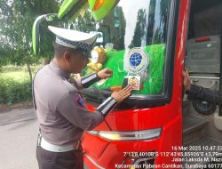 Polres Pelabuhan Tanjung Perak Gelar Sosialisasi Tagline ‘Mudik Aman Keluarga Nyaman’ dan Hotline Mudik 110.