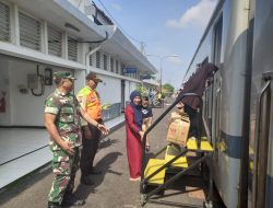 Pemantauan Babinsa Berikan Rasa Aman Penumpang Kereta
