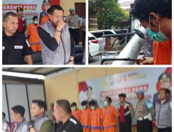 Satreskrim Polresta Sidoarjo Tangkap Pelaku pencurian pipa di pabrik