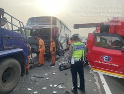 Akibat Lawan Arah, Honda BR-V Tabrakan dengan Bus di Tol Pemalang-Batang KM 332
