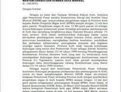 YARA Minta Pemerintah Pusat berikan hak kelola Migas diatas 12 Mil untuk Aceh.