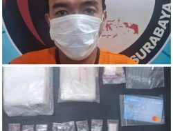 polrestabes surabaya tangkap Kurir Narkoba ,dan Sita BB 23 Paket Sabu Siap Edar