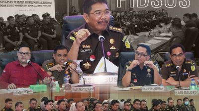 Kejati Jatim Gelar Monev Penanganan Perkara Tipidsus dan Pemulihan Kerugian Negara         WMC|| Surabaya – Asisten Tindak Pidana Khusus (Aspidsus) Kejaksaan Tinggi Jawa Timur (Kejati Jatim), Saiful Bahri Siregar, S.H., M.H., didampingi jajaran Kepala Seksi (Kasi) di Bidang Pidsus Kejati Jatim menggelar kegiatan Monitoring dan Evaluasi (Monev) terkait penanganan perkara tindak pidana khusus.  Fokus utama dalam Monev kali ini adalah progres penanganan perkara Tipidsus yang sedang berjalan serta upaya tindak penyelesaian tunggakan uang pengganti lanjut. Dimana acara berlangsung di Aula Sasana Adhyaksa Kejati Jatim pada hari Rabu (16/04/2025)  Kegiatan ini bertujuan untuk mengukur efektivitas penanganan perkara Tipidsus, mengidentifikasi kendala yang dihadapi, serta mencari solusi untuk mempercepat proses penyelesaian perkara dan pemulihan kerugian negara.  Aspidsus Kejati Jatim memimpin langsung memutar Monev, dengan dilanjutkan kelancaran laporan rinci dari masing-masing Kasi terkait perkembangan perkara yang ditangani.  Dalam arahannya, Aspidsus Kejati Jatim menekankan pentingnya kerja keras, ketelitian, dan profesionalisme dalam menangani setiap perkara Tipidsus.  Beliau juga menyoroti perlunya strategi yang efektif dalam menjamin penyelesaian tunggakan uang pengganti, mengingat hal tersebut merupakan bagian penting dalam upaya pemberantasan korupsi dan pemulihan aset negara.  “Kita harus terus memacu kinerja dalam penanganan perkara tindak pidana khusus. Selain penuntasan perkara pokok, perhatian khusus juga harus diberikan pada upaya pengembalian kerugian negara melalui pembayaran uang pengganti,” tegas Aspidsus Kejati Jatim.  Lebih lanjut, dalam Monev ini juga membahas mengenai kendala-kendala teknis maupun non-teknis yang dihadapi dalam proses penyidikan dan penyelesaian perkara Tipidsus. Sesi diskusi dan brainstorming dilakukan untuk mencari solusi terbaik dalam mengatasi hambatan-hambatan tersebut, termasuk meningkatkan koordinasi dengan pihak-pihak terkait.  Hebatnya, melalui kegiatan Monev yang rutin dilaksanakan ini, Bidang Pidsus Kejati Jatim dapat terus meningkatkan kinerja dalam anggota tindak pidana khusus dan secara optimal melakukan pemulihan aset negara.  Langkah-langkah konkret dan terukur akan terus diimplementasikan untuk memastikan setiap perkara Tipidsus diselesaikan secara tuntas dan berkeadilan. @red.gat