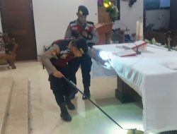 Polres Blitar Kota Lakukan Sterilisasi Gereja Jamin Keamanan Ibadah Rangkaian Paskah