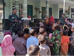 Kunjungi Koramil Bendo, Murid TK Mardisiwi Ditanamkan Rasa Cinta Tanah Air dan Kedisiplinan