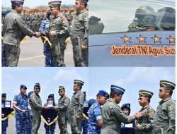 Panglima TNI dan Kasad Terima Wing Kehormatan Penerbang Kelas I TNI Angkatan Udara