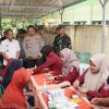 Cangkrukan Kamtibmas Polres Kediri Kota  Berbagi Sembako dan Gelar Bakti Kesehatan
