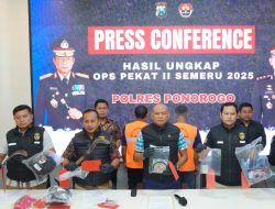 Operasi Pekat II Semeru 2025, Polres Ponorogo Amankan Tersangka Penganiayaan Bersajam