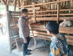 Dukung Ketahanan Pangan, Polsek Lengkong Laksanakan Pemantauan Peternakan Warga