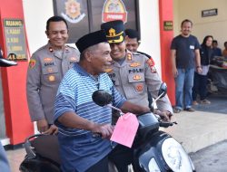 Pasca Amankan Tersangka Curanmor, Polres Bondowoso Serahkan Motor ke Pemilik Tanpa Biaya