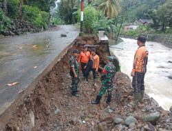 Tanggul Ambles, Akses Jalan Terancam! Respons Cepat Babinsa & TRC BPBD Munjungan