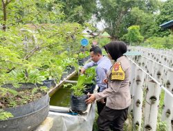 Polres Nganjuk Dukung Ketahanan Pangan Lewat Pemanfaatan Lahan Pekarangan Warga