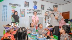 Wujudkan Asta Cita, Polres Ngawi Berbagi Makanan Bergizi dan Susu di Taman Kanak – kanak