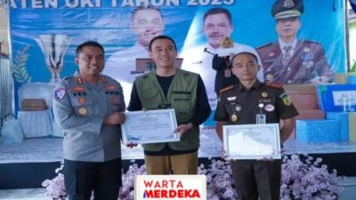 Kapolres OKI Raih Penghargaan Dukung Peningkatan Kepatuhan Pajak