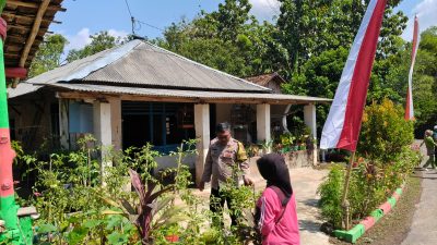Bhabinkamtibmas Wilangan Dukung Ketahanan Pangan, Pantau Lahan Pekarangan Warga di Ngadipiro