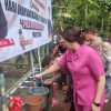 Hari Bhayangkara ke – 79 Polres Jember Beri Bantuan Tandon Air Warga Kecamatan Sumberjambe