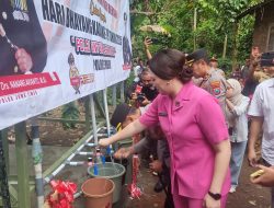Hari Bhayangkara ke – 79 Polres Jember Beri Bantuan Tandon Air Warga Kecamatan Sumberjambe