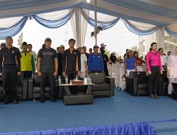 Kodim 0817/Gresik Meriahkan Fungame 3 Pilar dalam Rangka HUT ke-79 Bhayangkara di Gelora Joko Samudro