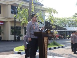 Apel Jam Pimpinan, Kapolres Nganjuk Apresiasi Kinerja Anggota dan Tekankan Pentingnya Jaga Kesehatan