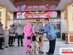 Kapolres OKI AKBP Eko Rubiyanto, S.H., S.I.K., M.H secara langsung melepas salah satu personil terbaiknya.