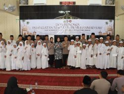 Doa Bersama dan Santunan Anak Yatim Warnai Peringatan Maulid Nabi Muhammad SAW 1447 H di Polres Pelabuhan Tanjung Perak.