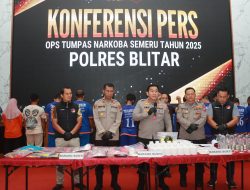 Operasi Tumpas Narkoba 2025 :Polres Blitar Amankan 13 Tersangka