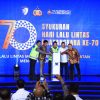 Hadiri Syukuran HUT Lalu Lintas ke-70, Kapolri Luncurkan Digital Korlantas dan Sematkan Pin Emas