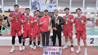 Tundukkan Pekanbaru 2-1 Di Final, Kampar Raih Gelar Juara Liga Sepak Takraw Riau 2025. 