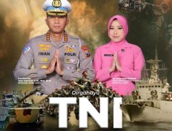 Kombes Pol Iwan Saktiadi dan Ny. Dewi Iwan Saktiadi Bersama Bhayangkari Dirlantas Polda Jatim Ucapkan Dirgahayu TNI ke-80: “TNI Prima, TNI Rakyat,