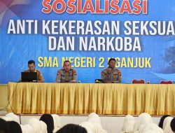 Polres Nganjuk Sosialisasikan Penanggulangan Kekerasan Seksual dan Narkoba di SMA Negeri 2 Nganjuk