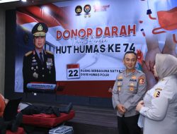 Peringati Hari Jadi Humas Polri ke -74 Polda Jatim Gelar Donor Darah